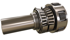 Single piece planet carrier with reinforced tapered roller bearings that offers unmatchable stiffness and axial and radial capacities.